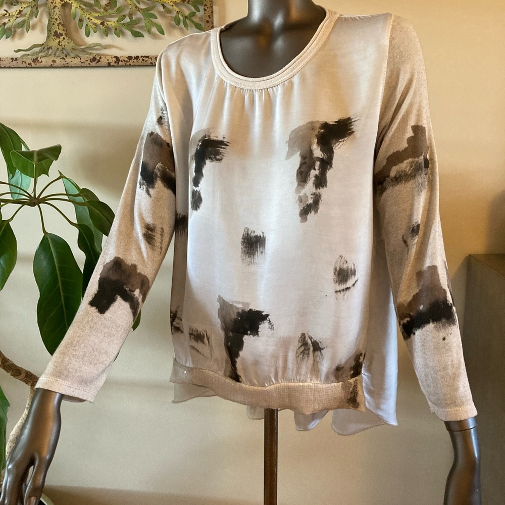 Italian made silk top size small